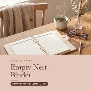 Empty Nest Transition Binder Printable: Countdown Checklist, New Rhythm and Staying Connected Planner