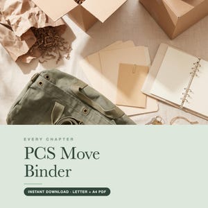 PCS Binder Printable: Military Move Checklist, Entitlements Tracker and Pack Out Inventory, 44 Pages