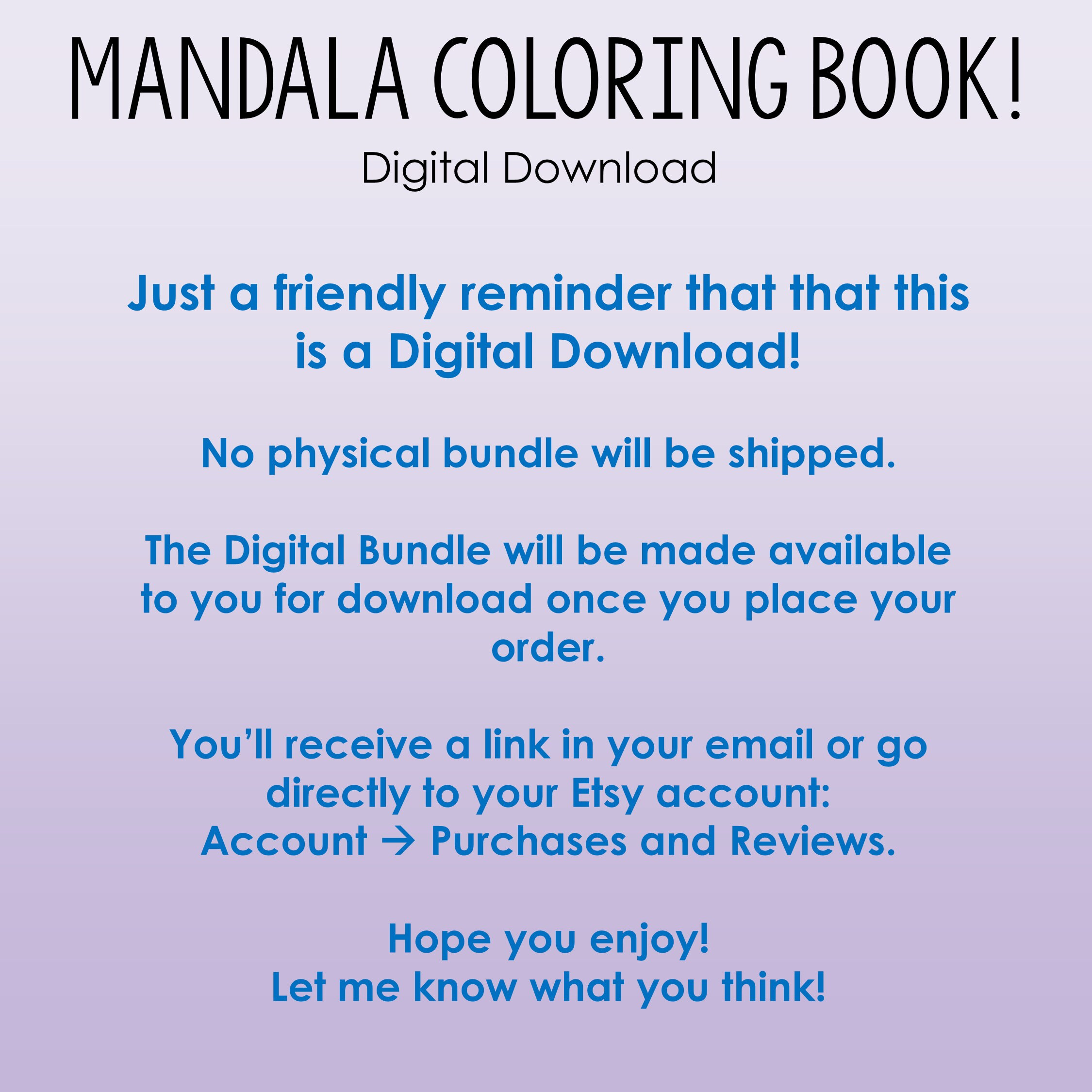 Mandala Coloring Book! | Digital, Printable in PDF | Fun for All Ages ...