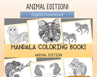 Mandalas zum Ausmalen! | 25 Druckbare Seiten (PDF Digitaler Download) | Ein Spaß für Groß und Klein! | Mandala Malvorlagen!