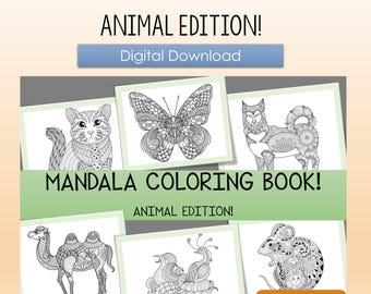 Mandalas zum Ausmalen! | 25 Druckbare Seiten (PDF Digitaler Download) | Ein Spaß für Groß und Klein! | Mandala Malvorlagen!