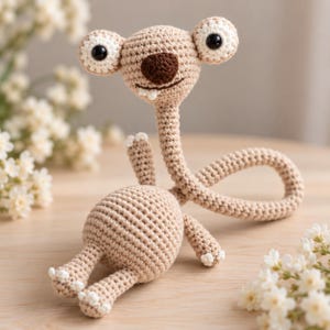 Padrão de crochê de bicho-preguiça em PDF | Brinquedo Amigurumi, Fácil para Iniciantes, Download Instantâneo