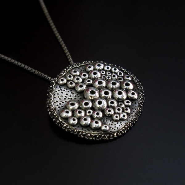 Blue Concrete Vase Necklace by Cluster main image 1