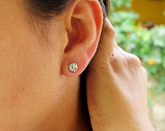 Volle maan oorbellen studs, maan studs, zilveren maan oorbellen, luna oorbellen, maan sieraden, ruimte oorbellen, maan zilveren studs, kosmische studs