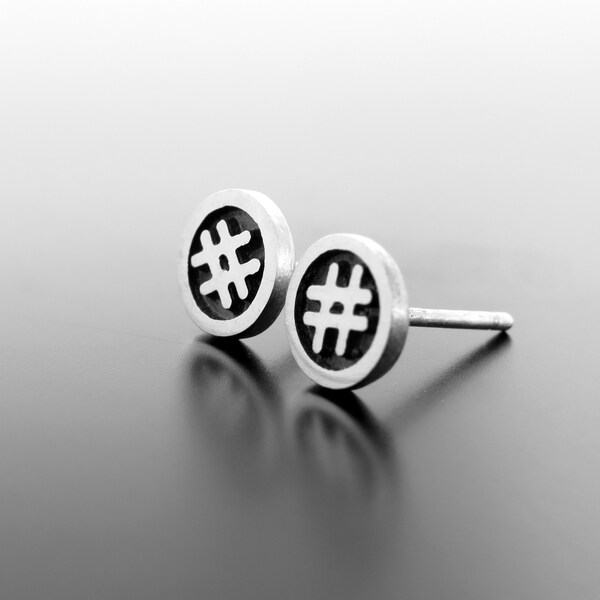 Hashtag Earrings Etsy