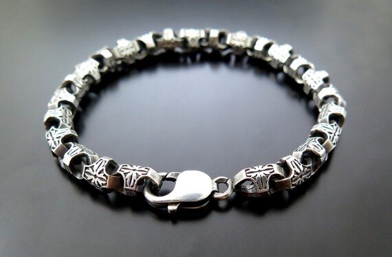 Mens Diamond Link Bracelet Available In Gold Or Platinum