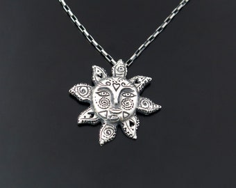 Sun Necklace Sun Pendant Necklace Sun 