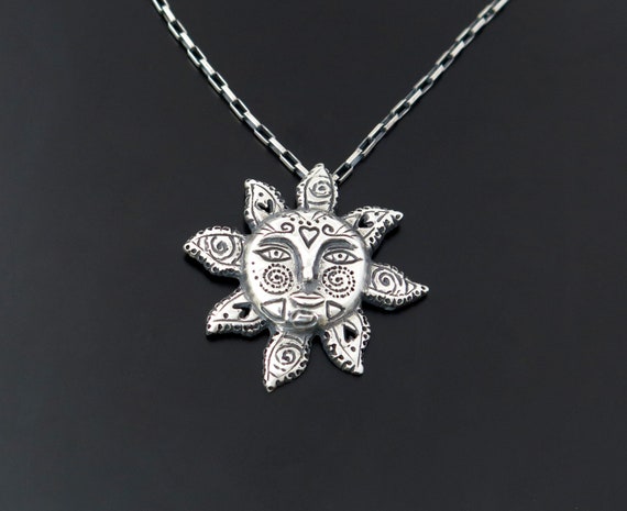 Cheap 925 Sterling Silver Chain Sun Model Necklace With White Zircon Stone  | Joom