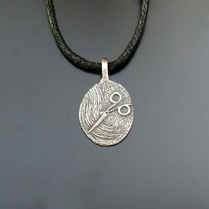 Silver pendant with scissors for a hairdresser, Scissors silver necklace, Haidresser pendant, Scissors Necklace Jewelry