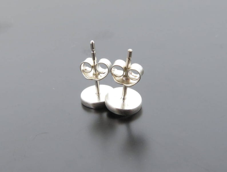 silver earrings studs, camera earring posts, studs, ear studs, Camera earrings, silver earrings, Round Circle Studs, Photographer gift image 4