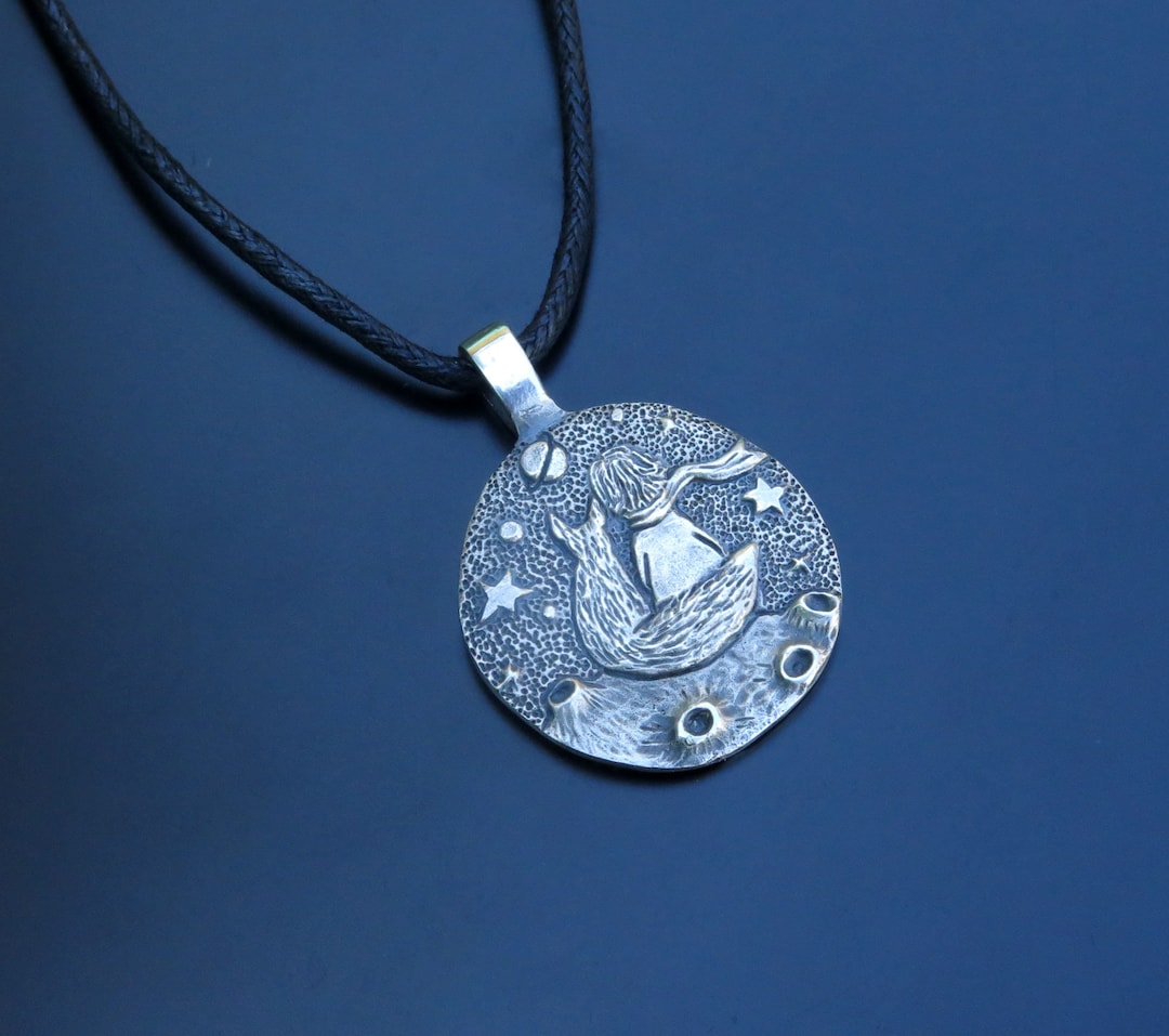 Серебряный кулон «Маленький принц», Двусторонний серебряный кулон ...