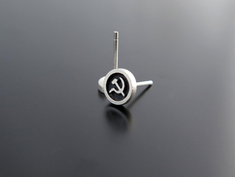 Hammer and Sickle Earrings Soviet Union Jewelry Silver Etsy