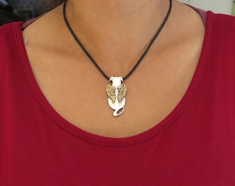Dog angel necklace, silver dog pendant, sterling silver dog necklace, dog angel necklace, dog necklace pendant, dog pendant, dog remembrance