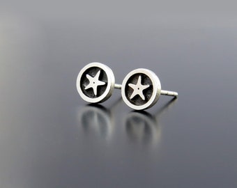 Silver Starfish Earrings, Star studs, Star fish earrings, Beach party earrings, silver starfish, Starfish Jewelry, Starfish studs