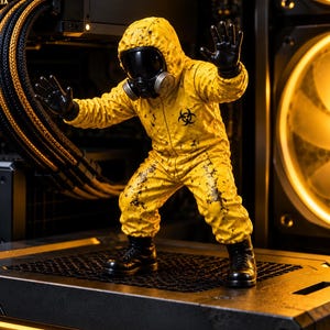 Hazmat Figure | PC Case Decoration | Gaming Desk Decor | Gamer Gift