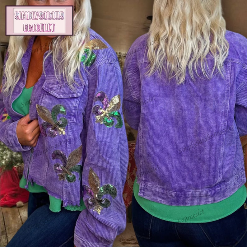 mardi gras denim outfit