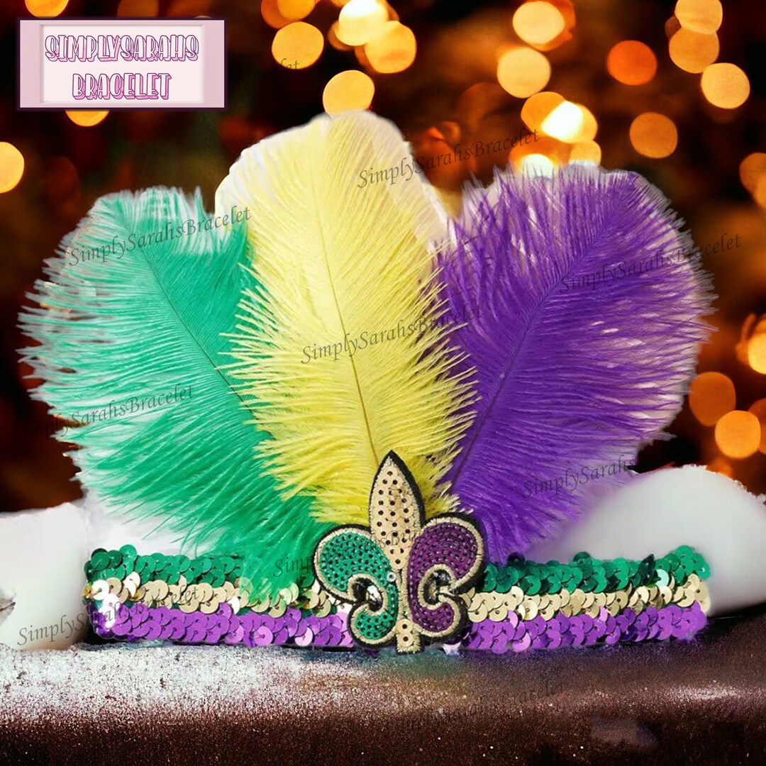 flower headband mardi gras