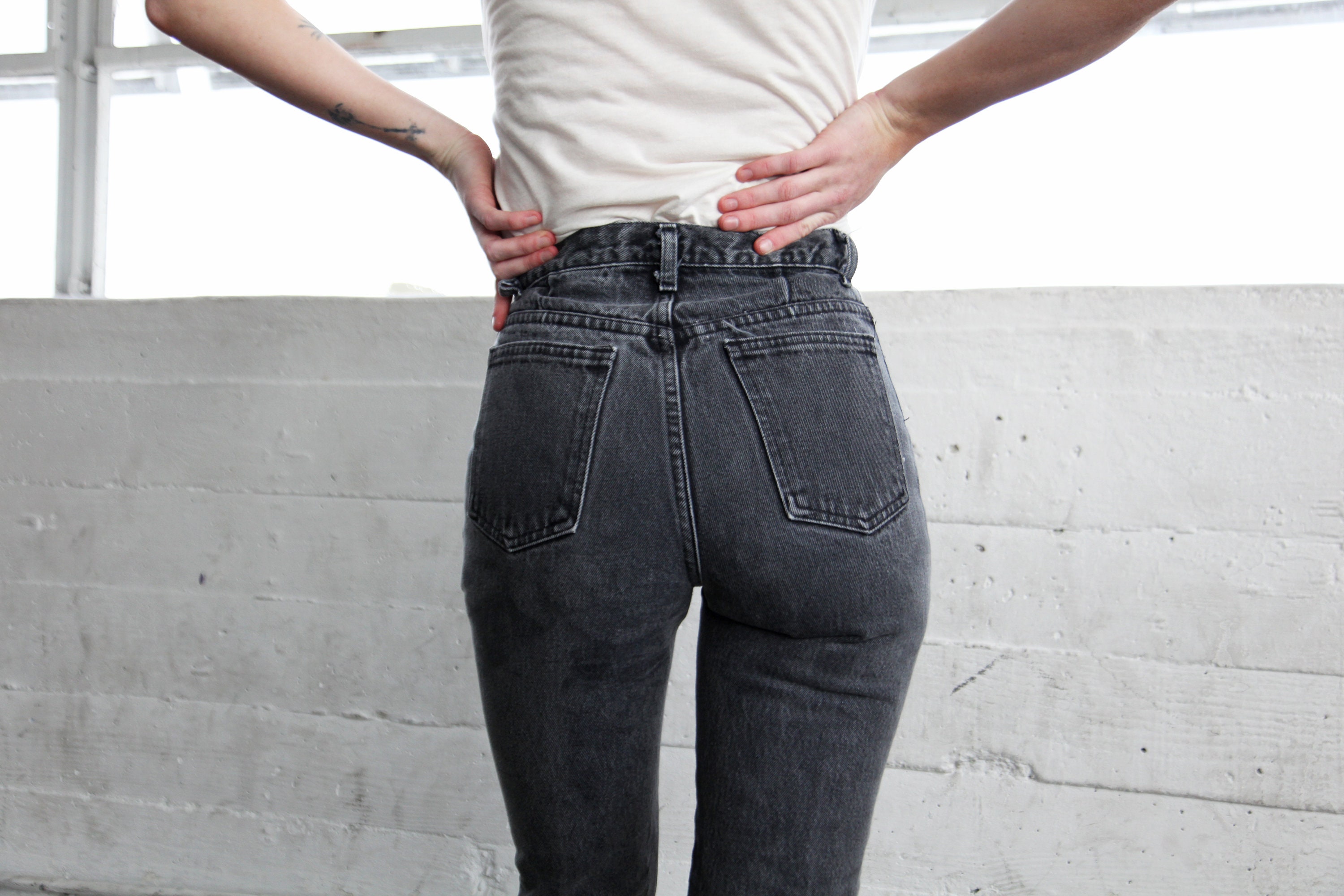 gap black high waisted jeans