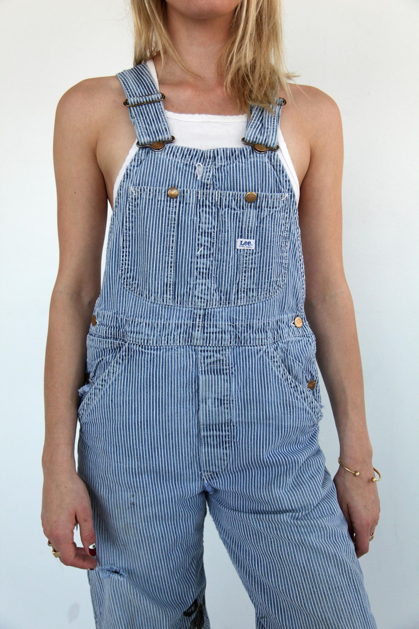 70s LEE Striped Overalls
