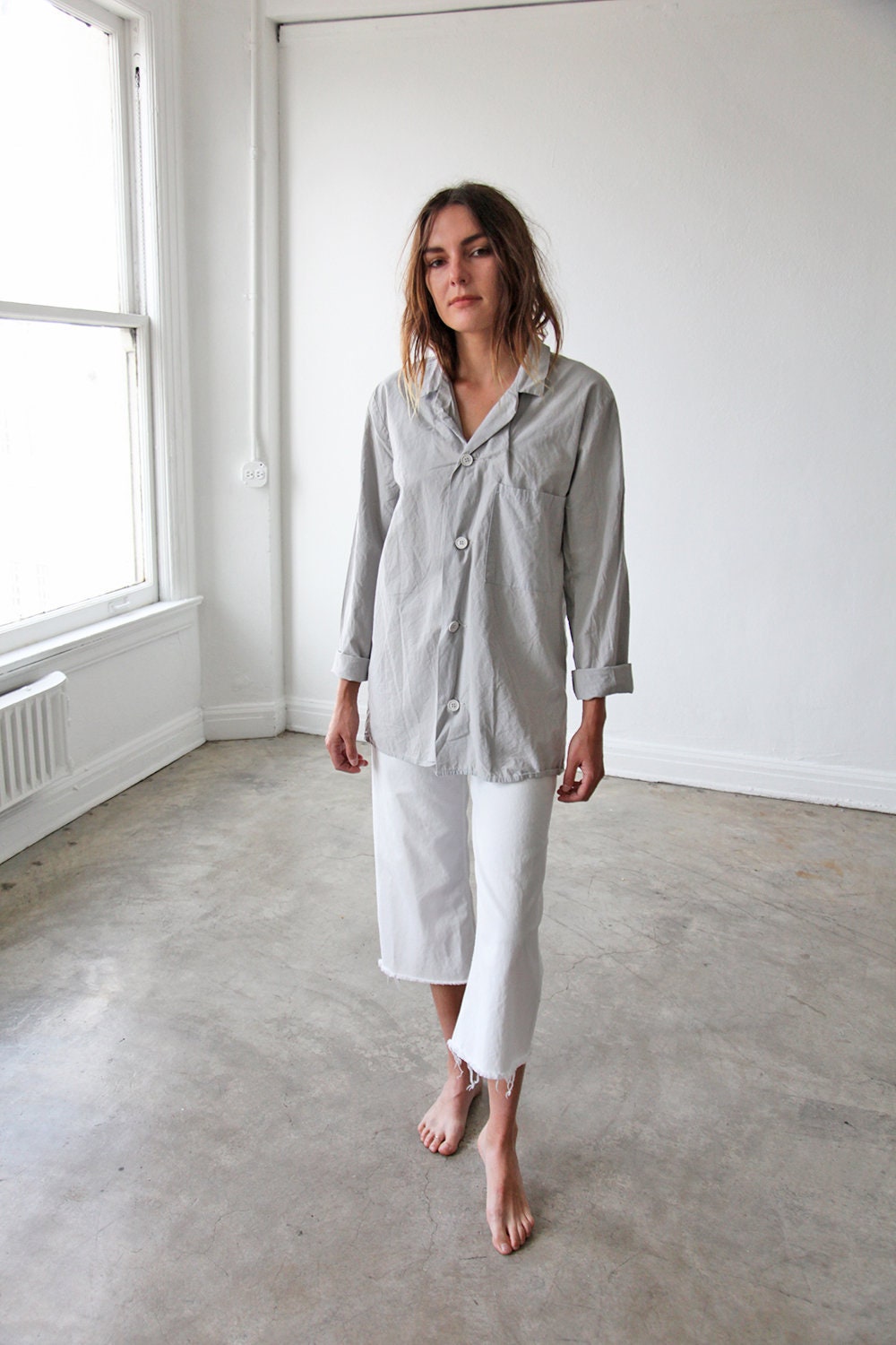 Painter's smock shirt slate