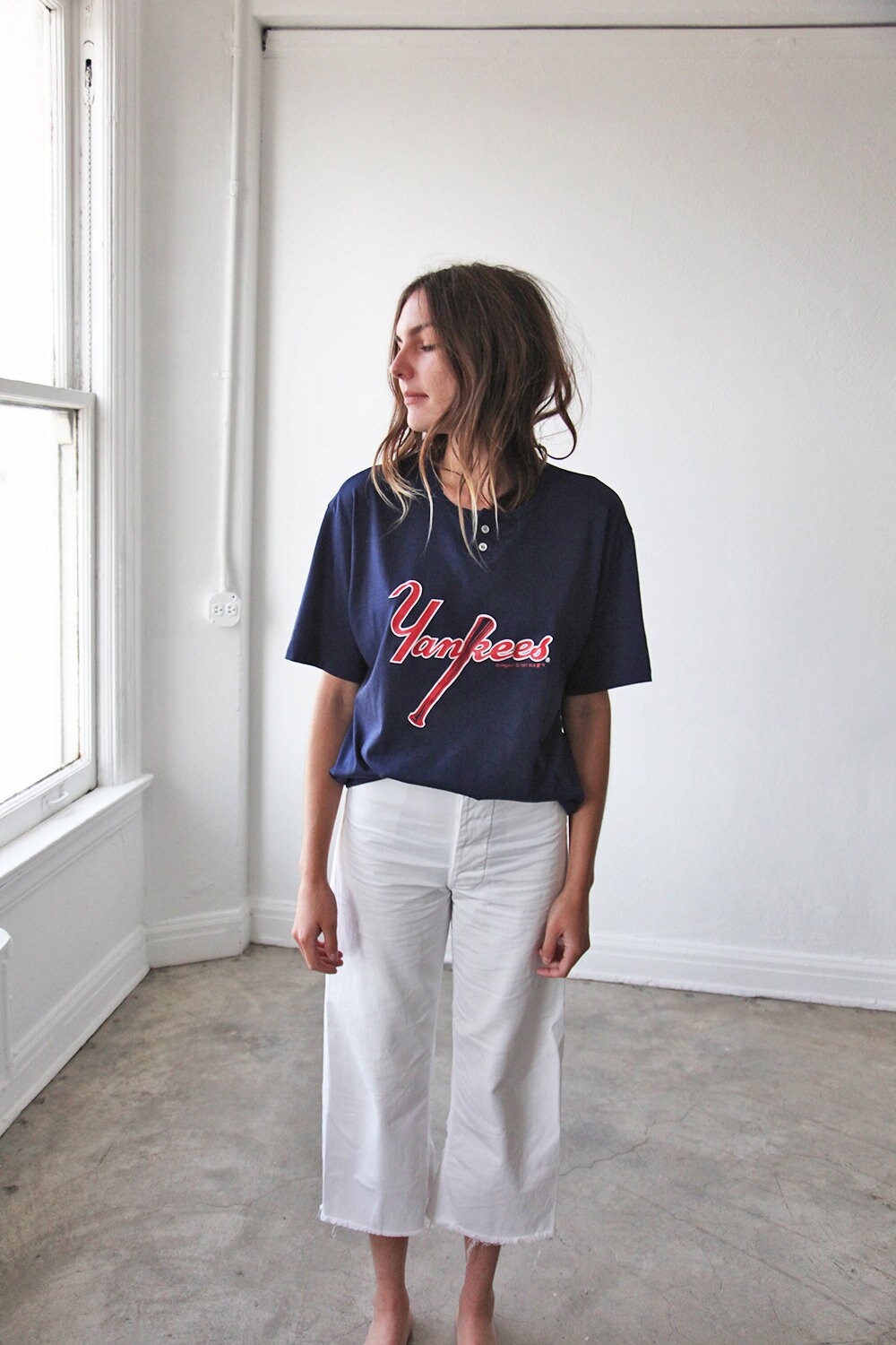 yankees henley shirt