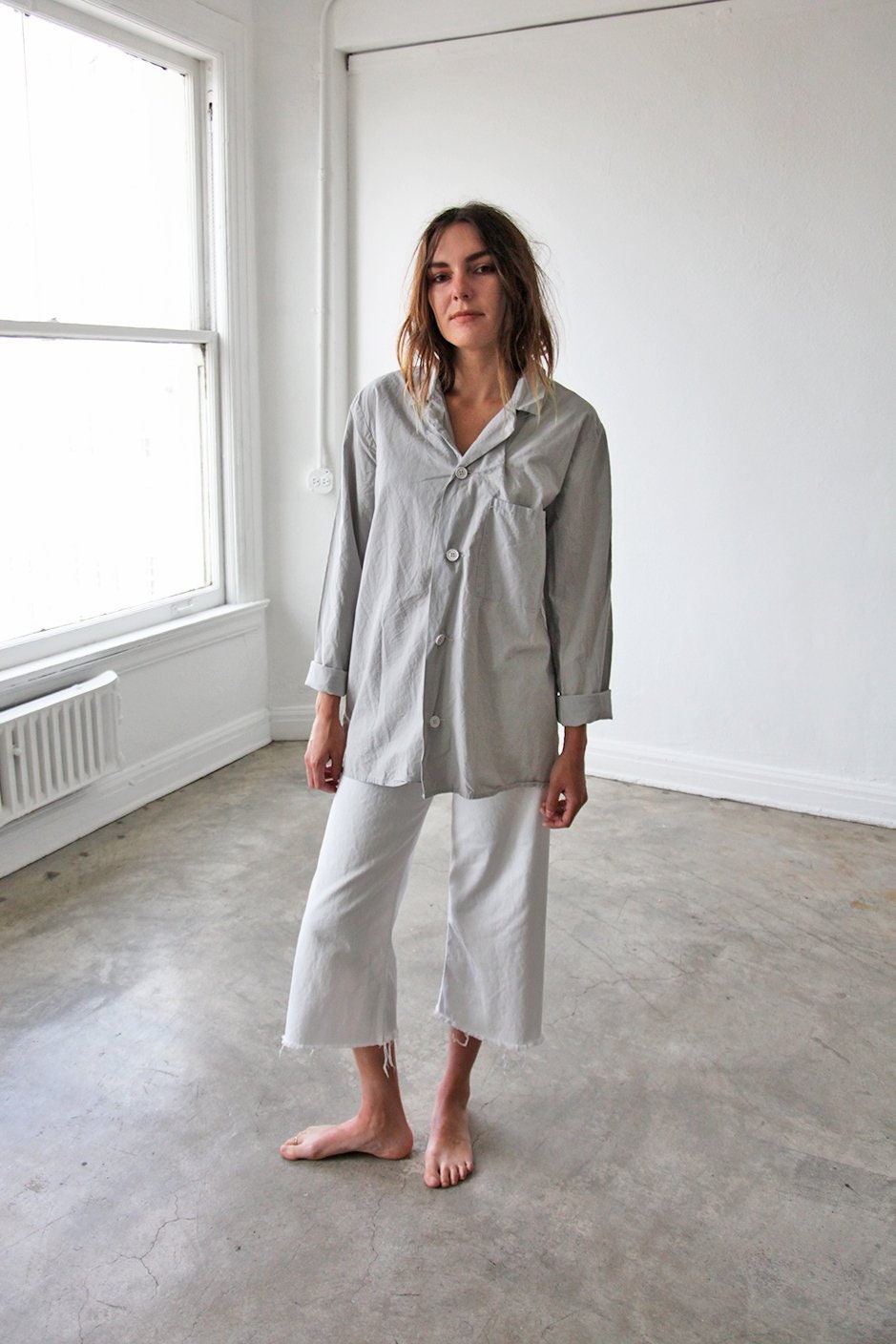 Painter's smock shirt slate