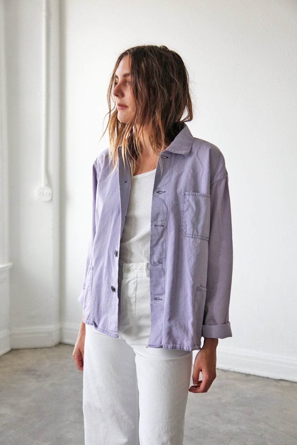 Overdyed chore coat - lilac