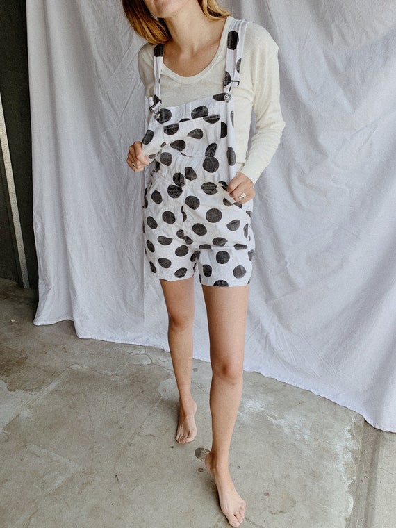 Polka-dot overalls