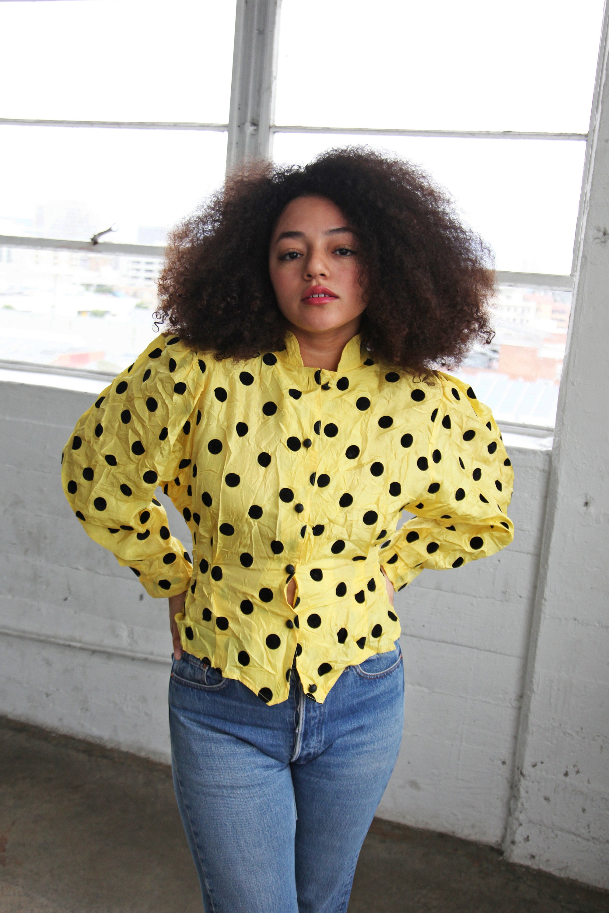 Canary Poet Blouse