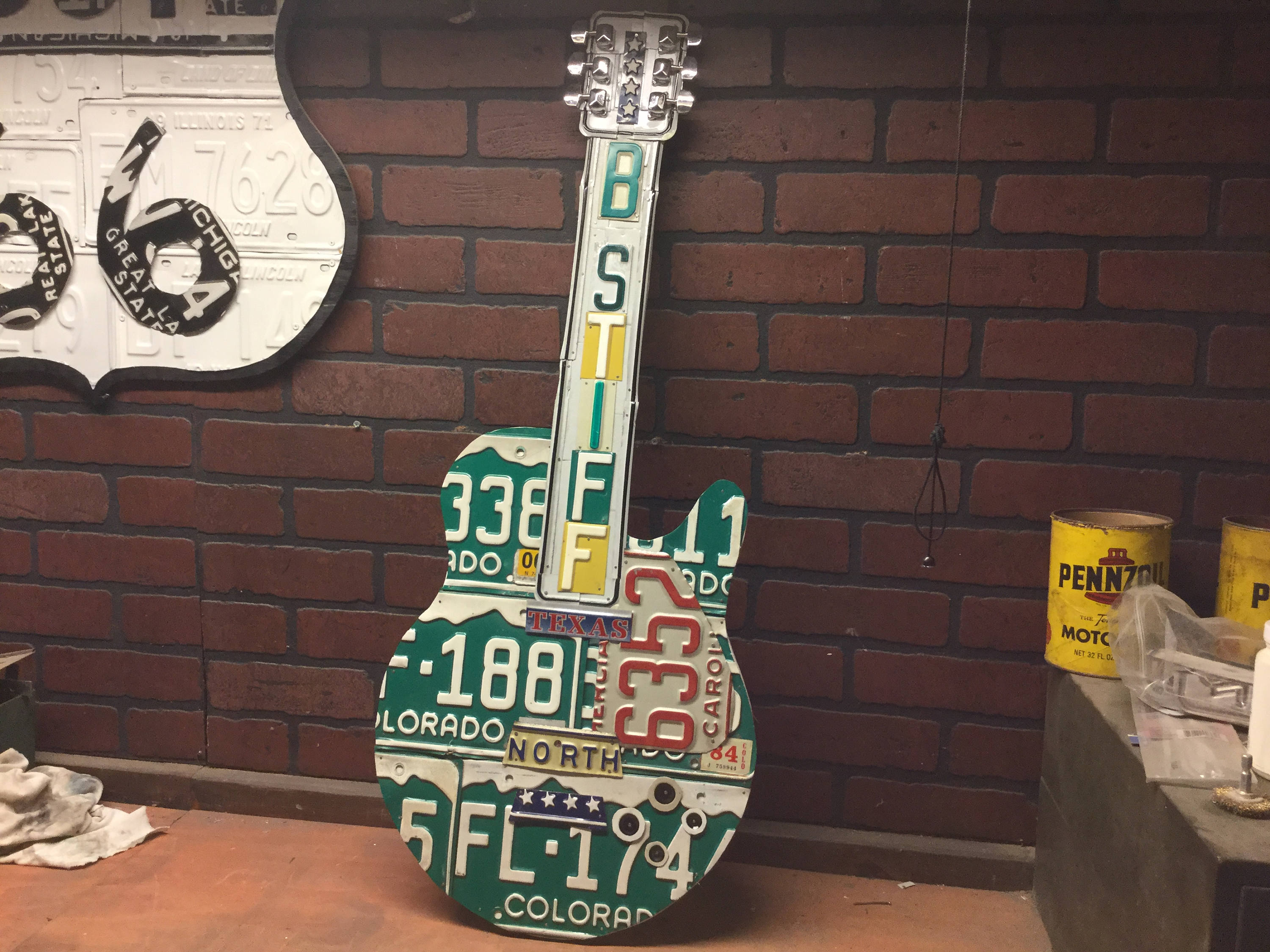 License Plate Guitars Custom Made to Order Made From Real Etsy