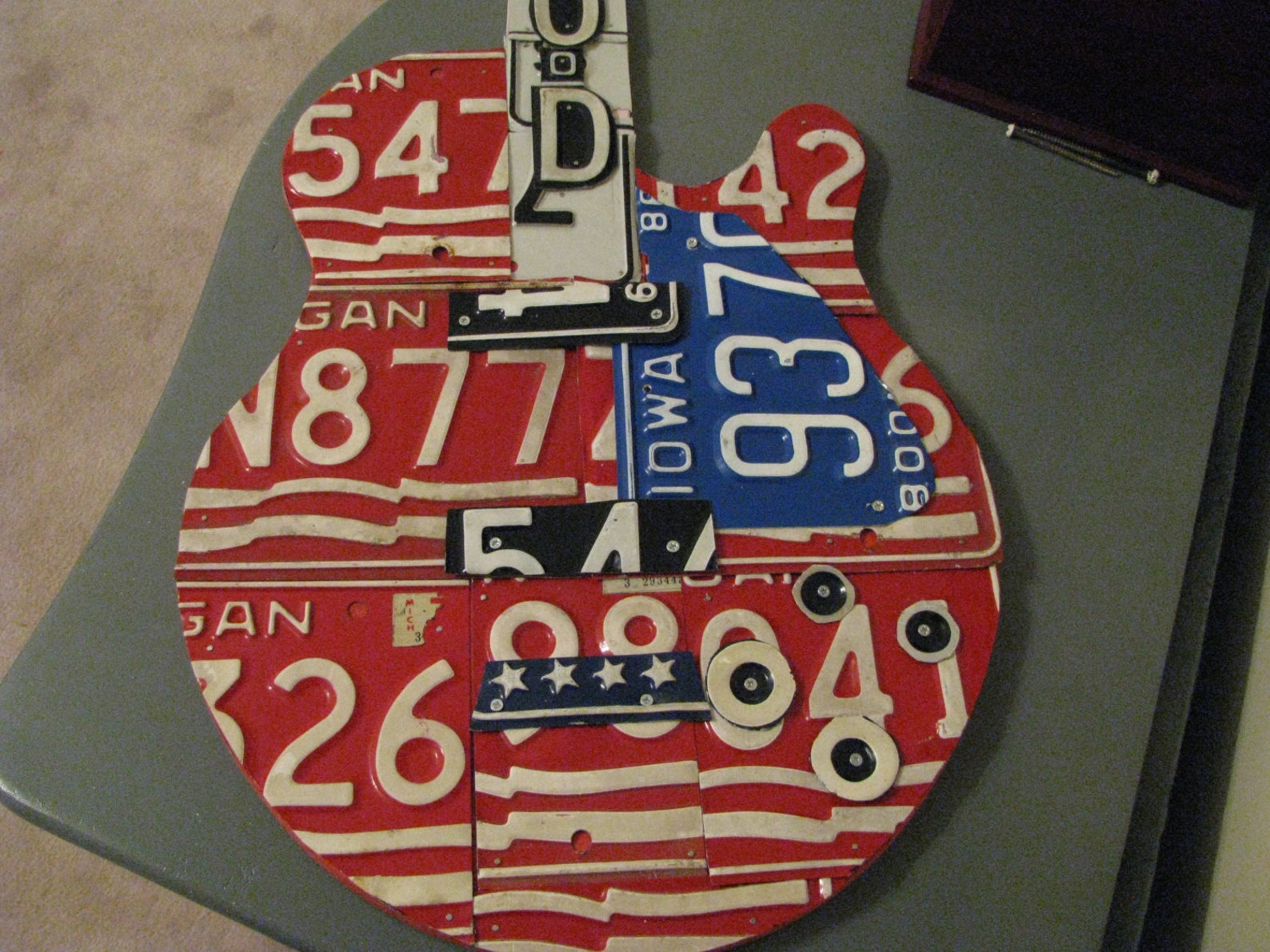 License Plate Guitars Custom Made to Order Made From Real Etsy