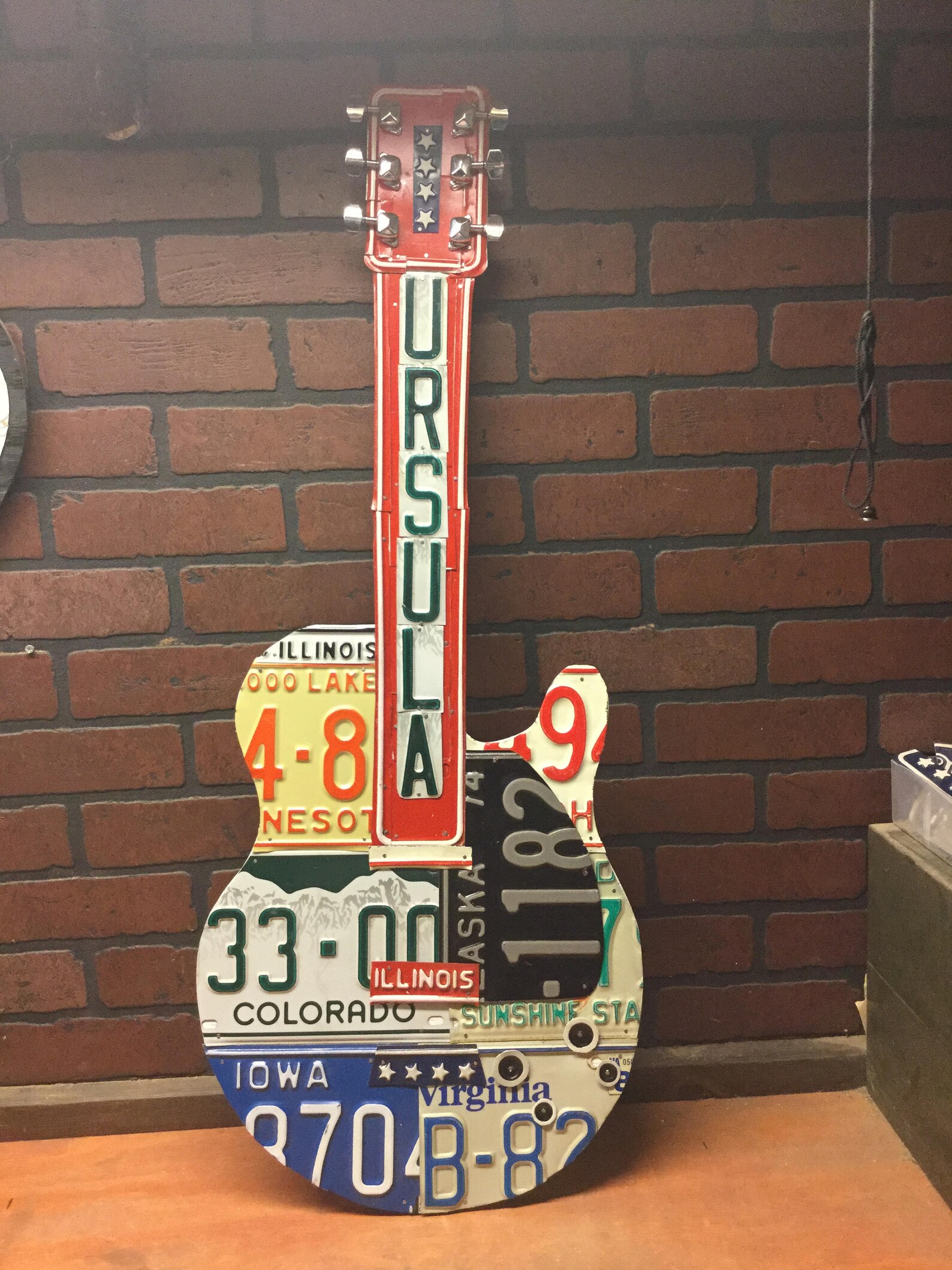 License Plate Guitars Custom Made to Order Made From Real Etsy