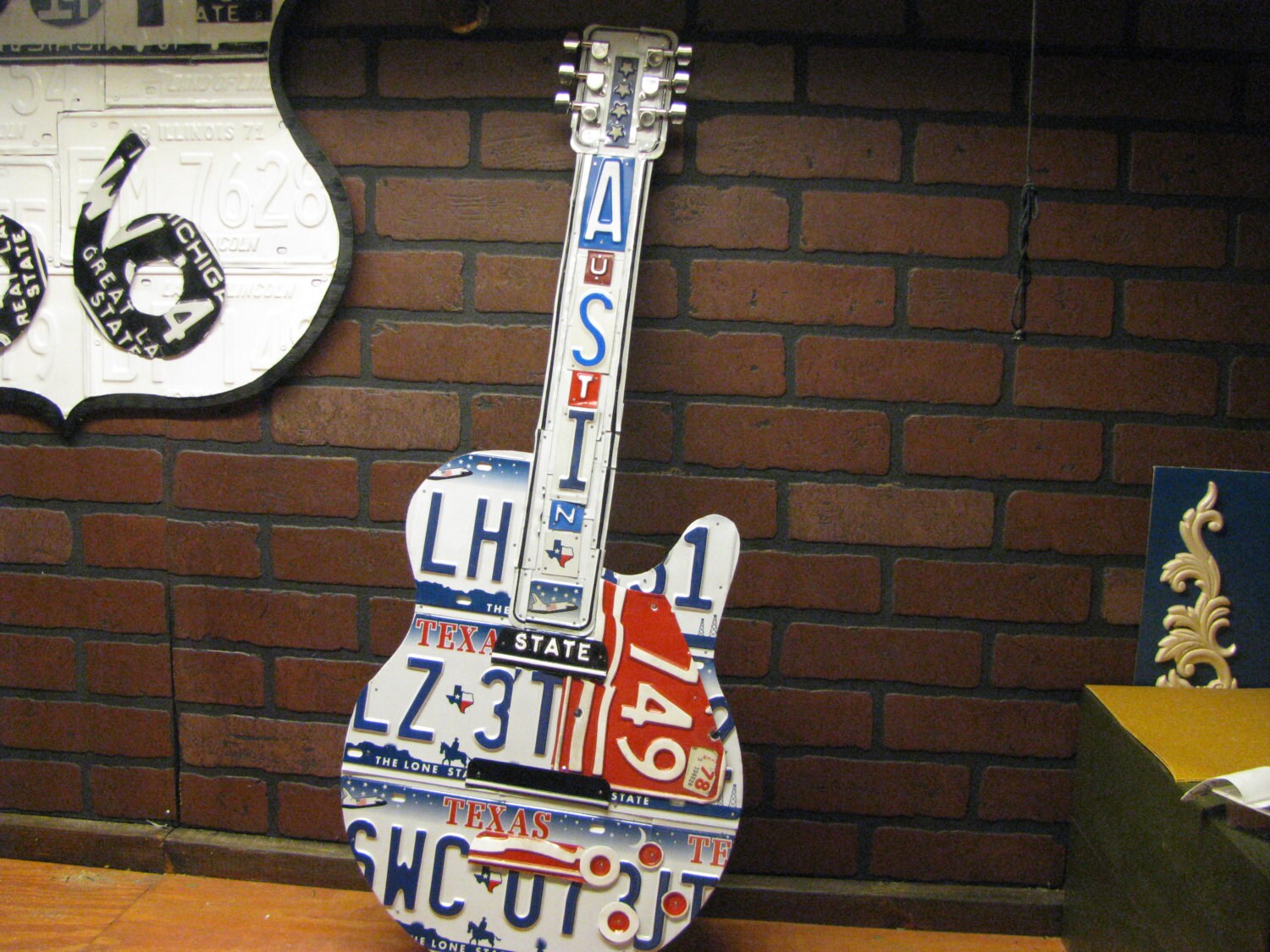 License Plate Guitars Custom Made to Order Made From Real Etsy