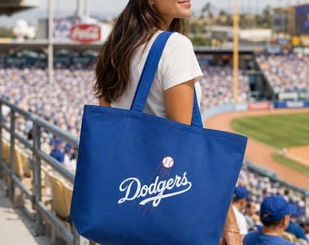 Dodgers Canvas Tote Bag 20"W x 15"H x 5"D