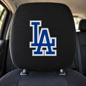 Los Angeles Dodgers Kopfstützenbezüge (2er-Set), LA Baseball Autositz-Kopfstützenbezüge, Blaue Dodgers Auto-Accessoires, Fan-Geschenk, Auto-Dekoration