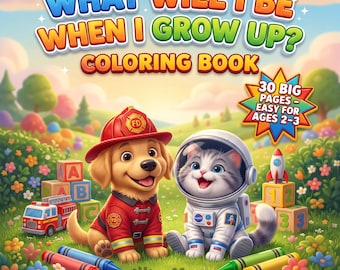 Libro para colorear para niños pequeños: Líneas llamativas, temas de profesiones, edades de 2 a 3 años (descarga en PDF)