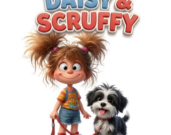 Daisy & Scruffy: El jardín secreto: mapa y libro para colorear (64 páginas, 30 escenas de aventuras, impresión a una sola cara)
