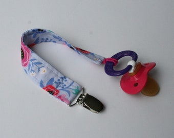 Universal Pacifier Clip - Periwinkle Flowers