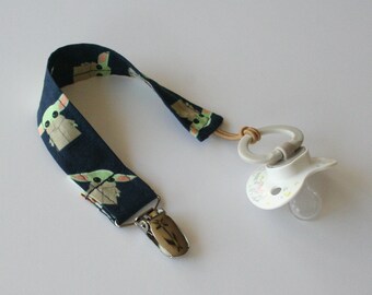 Universal/Snap Pacifier Clip - The Child (Choose Elastic Loop or Snap Attachment)