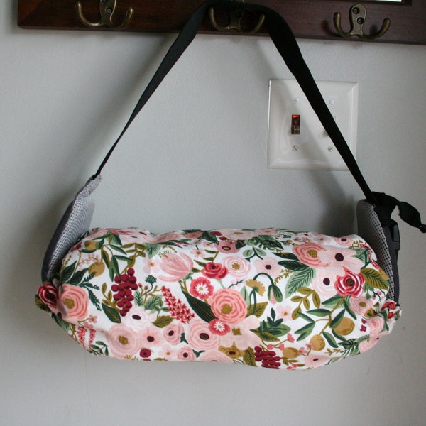 Reversible Roll and Store Baby Carrier Cover/Bag - Garden Party Rose (Fits All SSCs - Tula, Lillebaby, Happy Baby, Artipoppe, Beco & more)
