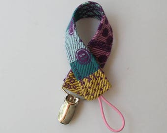 Universal/Snap Pacifier Clip - Kokadi Sally (woven wrap)