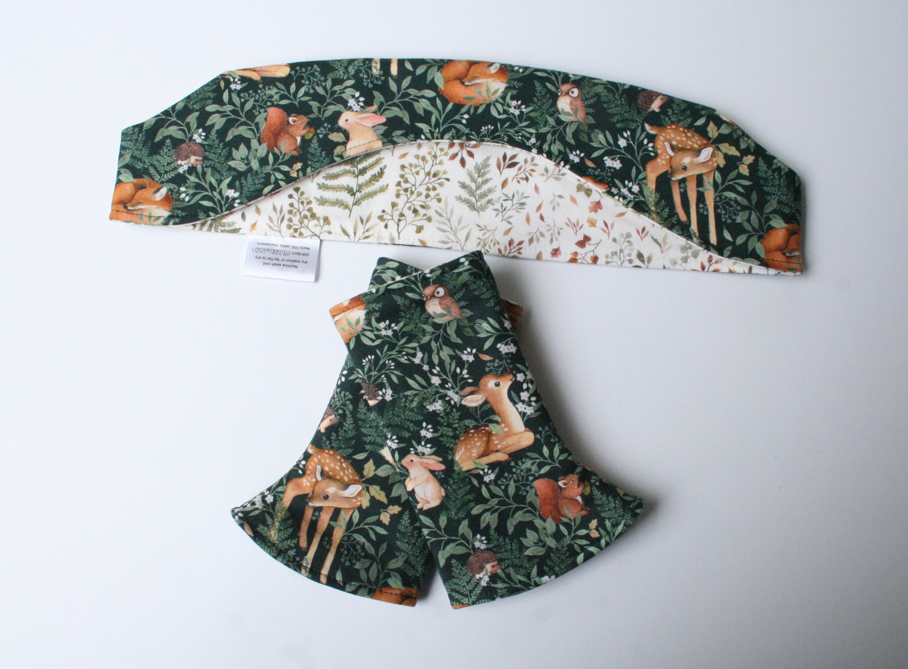 Baby Carrier Drool Bib Fawn and Friend made to Fit L ll baby