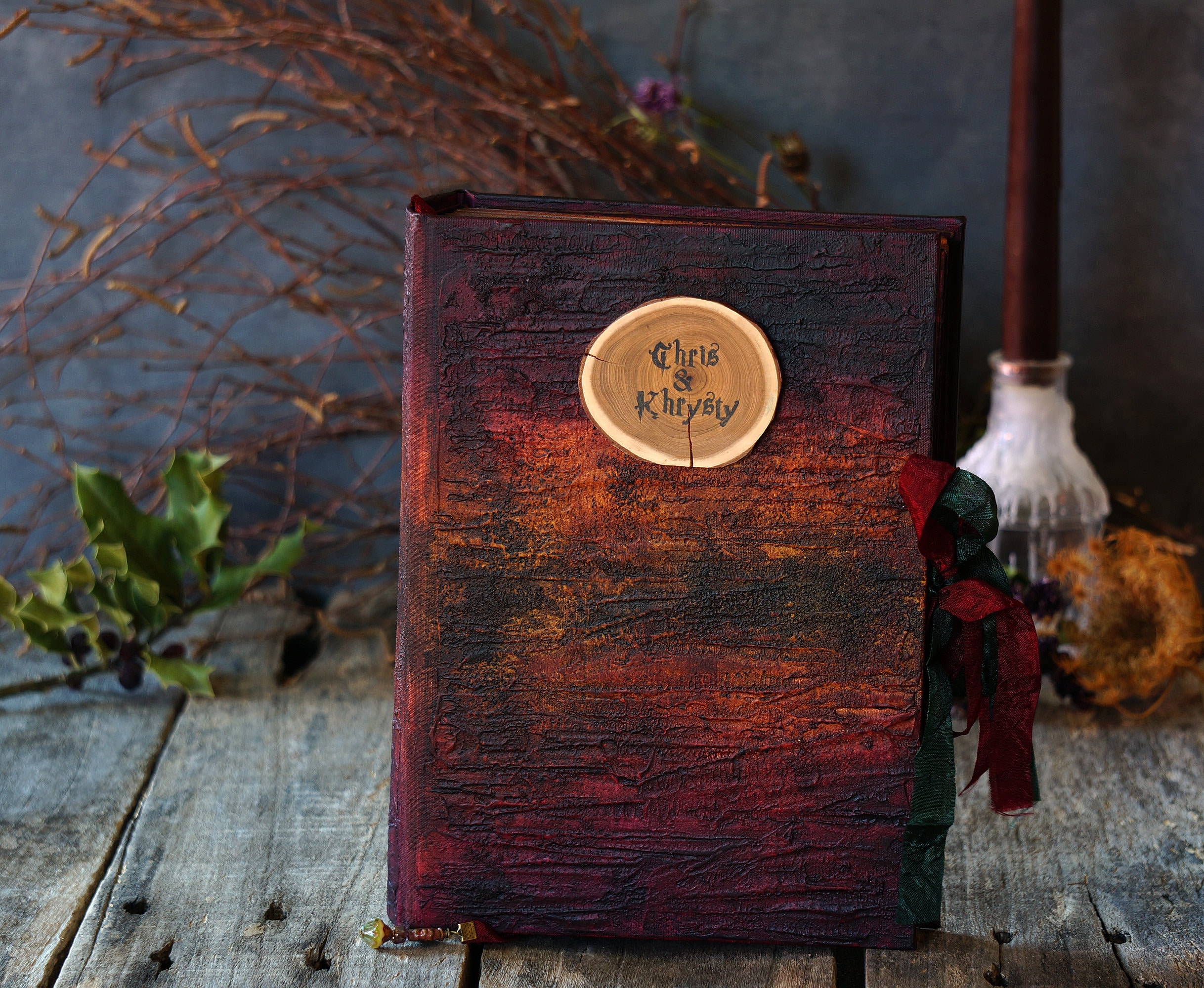 Harry Potter wedding guest book Wizard journal Spellbook | Etsy