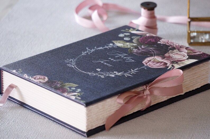 Romantic Vintage guest book Modern vintage wedding guest Etsy