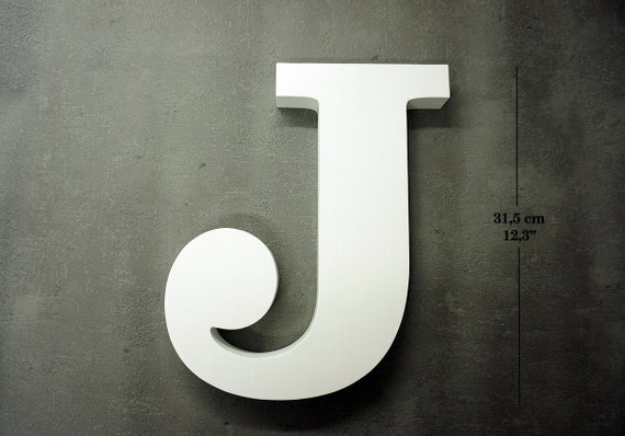 12 Wooden Letter Shelf Decoration Freestanding Letter Etsy