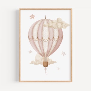 Hot Air Balloon Nursery Wall Art, Set of 3 Hot Air Balloon Print, Baby ...