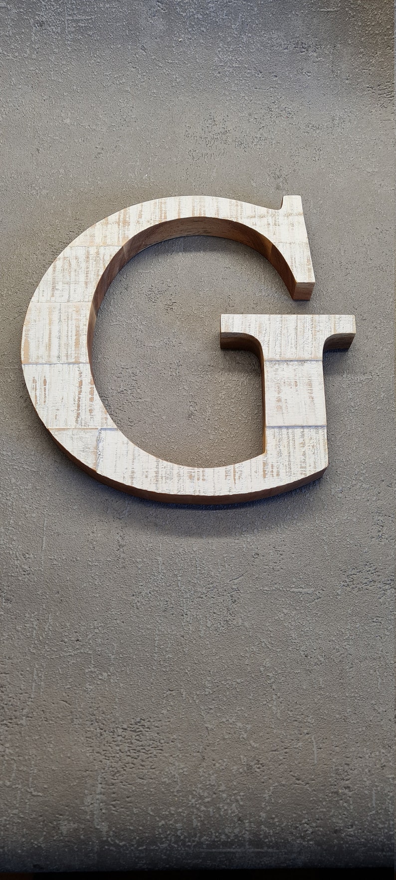 Wooden Letters 74 Wooden Initials Distressed Wall Etsy