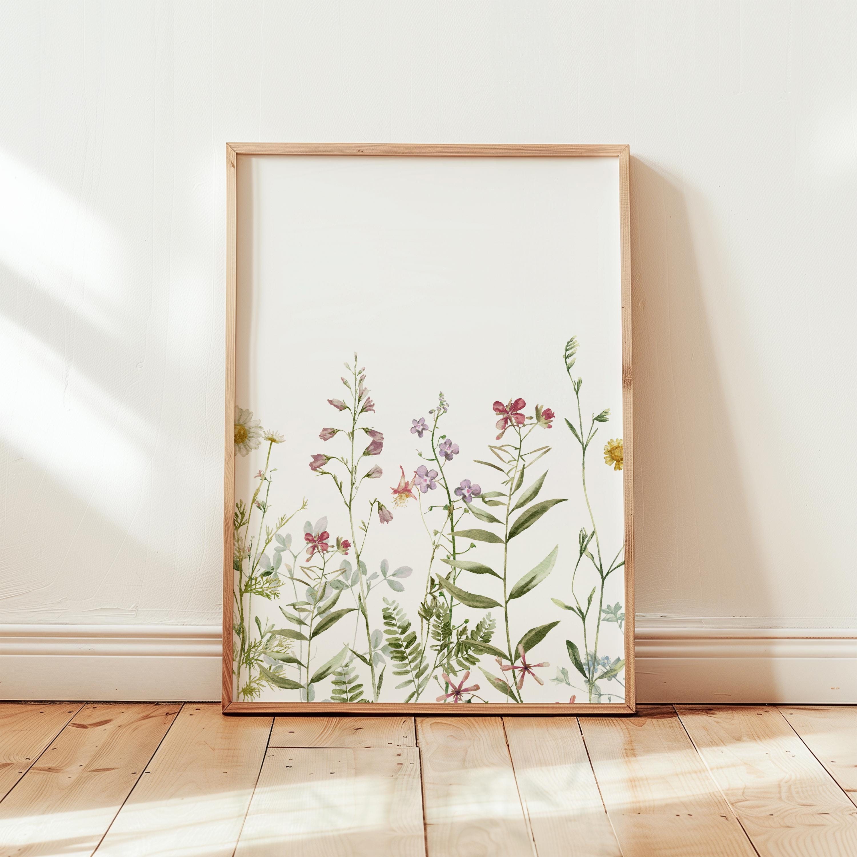 Wildflower Nursery Wall Art Set of 3, Wildflower Prints, Boho ...