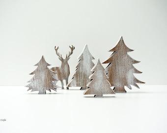 Christmas Decorations, Rustic Wooden Trees, Rustic Christmas, xmas decoration, Christmas Decoration