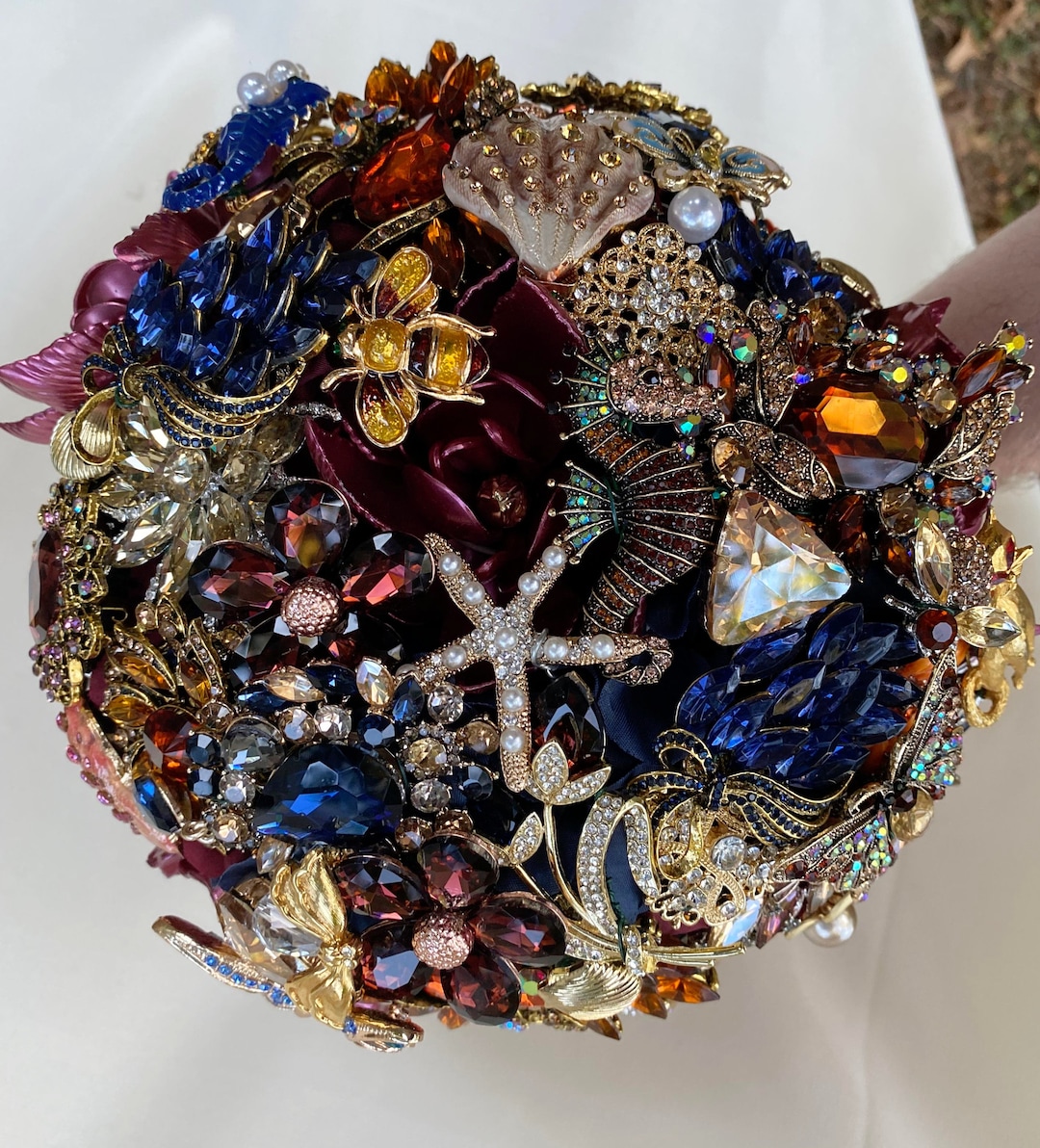 FULL PRICE on CUSTOM Made Bridal Brooch Bouquet Fall Autumn Beach ...
